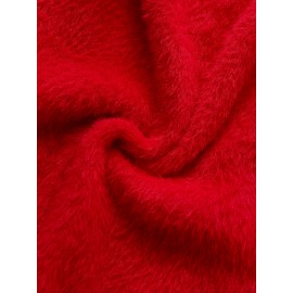 Women's Thick & Soft Sweater with Bow Buttons - Winter Warm Round Neck Long Sleeve Cozy Sweater, Beige & White Cable- Design, All-Season Casual Elegant Pullover for Fall and Winter Layering, Hand Wash or Dry Clean, Solid Color with Bow Detail, Medium Stretch, Relaxed Fit, Fleece Lining for Extra Warmth, Chic and Comfortable for Casual Attire, Cozy Sweaters For Women, Casual Long Sleeve Sweater, Oversized Knit Sweater, Colourfull Loose Sweater For Women,