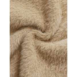 Women's Thick & Soft Sweater with Bow Buttons - Winter Warm Round Neck Long Sleeve Cozy Sweater, Beige & White Cable- Design, All-Season Casual Elegant Pullover for Fall and Winter Layering, Hand Wash or Dry Clean, Solid Color with Bow Detail, Medium Stretch, Relaxed Fit, Fleece Lining for Extra Warmth, Chic and Comfortable for Casual Attire, Cozy Sweaters For Women, Casual Long Sleeve Sweater, Oversized Knit Sweater, Colourfull Loose Sweater For Women,