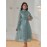 Women'S Elegant Mint Green Lace Dress with Belted Waist & Ruffled Hem - Long Sleeve A-Line Mid-Length Formal & Casual Dress for Weddings, Business