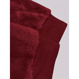 Plus Size Striped Fuzzy Hooded Coat - Soft, Warm, and Cozy Long Sleeve Zipper Coat for Fall and Winter - Women's Casual Outerwear for Cold Weather